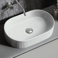 Cove 500mm Gloss White Ceramic Above Counter Basin